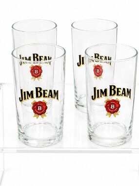 Set Of 4 Jim Beam Drinking Glasses